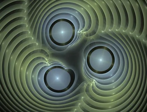 ?nteraction of subatomic particles Stock-Illustration