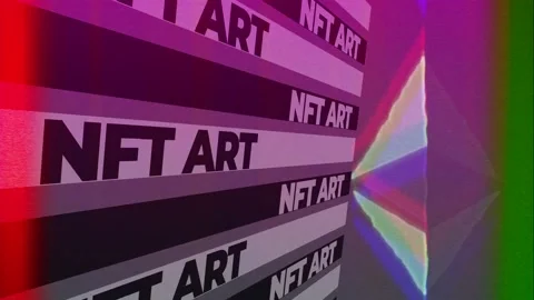  NTF art. Infographics of NTF. Crypto art. Crypto Punks. Inscription - NFT ART Stock Footage 154435488