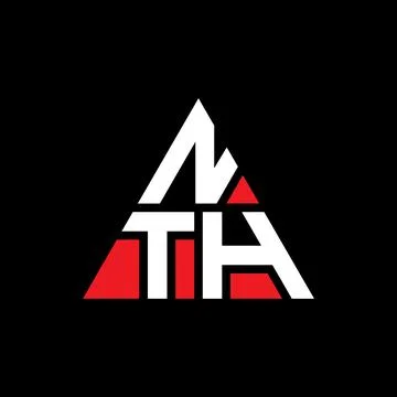 NTH triangle letter logo design with triangle shape. NTH triangle logo desi.. Stock Illustration
