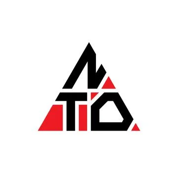 NTO triangle letter logo design with triangle shape. NTO triangle logo desi.. Stock Illustration