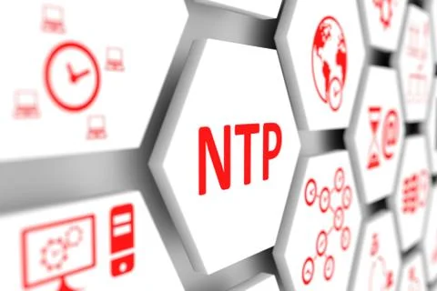 NTP concept cell blurred background 3d illustration Stock Illustration