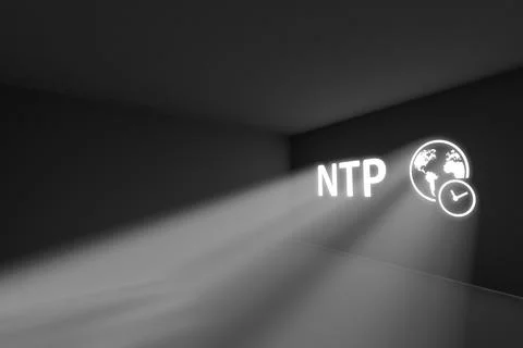 NTP rays volume light concept 3d illustration Stock Illustration