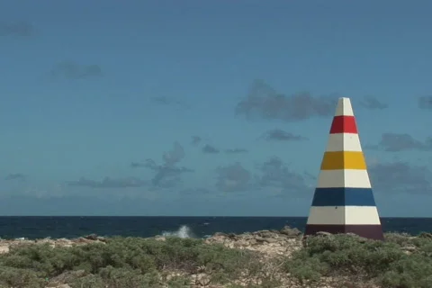 NTSC: Beacon &amp; a rough shore Stock Footage 153264