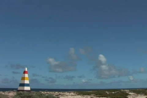 NTSC: Beacon &amp; a rough shore Stock Footage 153268