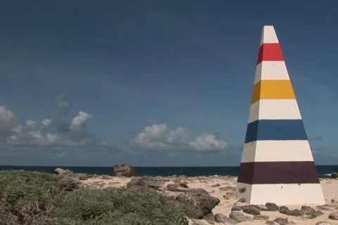 NTSC: Beacon &amp; a rough shore Stock Footage 153281