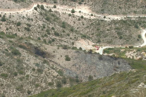 NTSC: Brush fire Stock Footage 484333