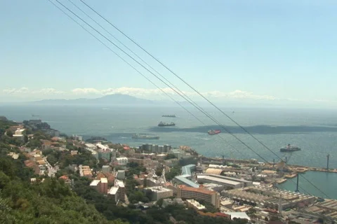 NTSC: Cable car at Gibraltar Stock Footage 419236