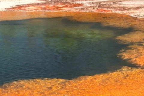 NTSC: Emerald Pool - close Stock Footage 93617