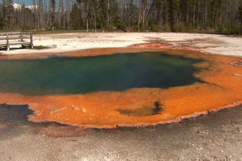 NTSC: Emerald Pool - wide Stock Footage 93616