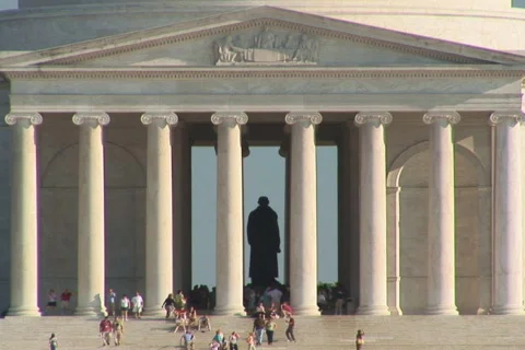 NTSC: Jefferson Memorial - close Stock Footage 93289