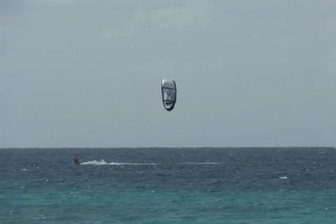 NTSC: Kite surfers Stock Footage 153464