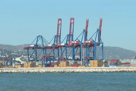 NTSC: Port of Malaga Stock Footage 484151