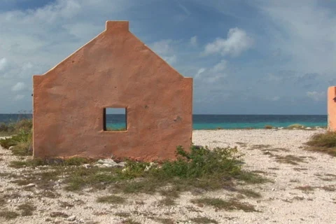 NTSC: Red Slave Huts Stock Footage 153498