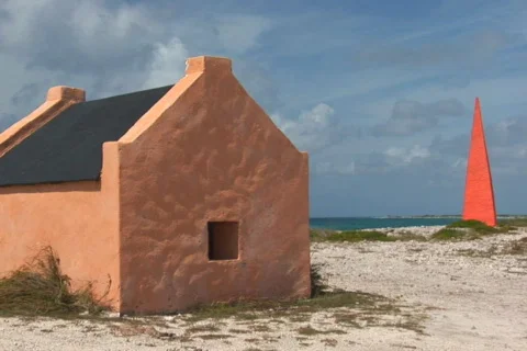 NTSC: Red Slave Huts Stock Footage 153502