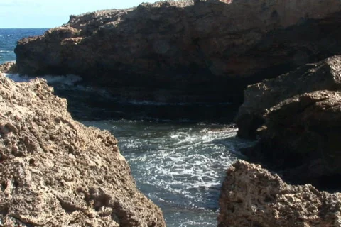 NTSC: Rough coast Stock Footage 153377