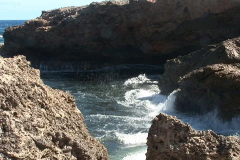 NTSC: Rough coast Stock Footage 153379