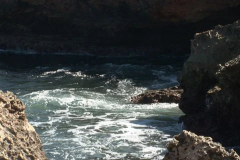 NTSC: Rough coast Stock Footage 153381