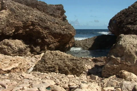 NTSC: Rough coast Stock Footage 153386