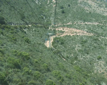 NTSC: Shot from a cable car Stock Footage 670984