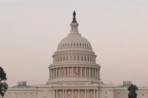 NTSC: US Capitol - tilt down Stock Footage 92846