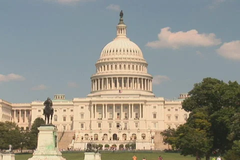 NTSC: US Capitol - wide Stock Footage 93038