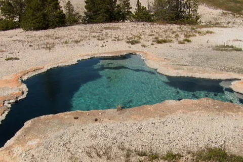 NTSC: Volcanic Pool - wide Stock Footage 93613