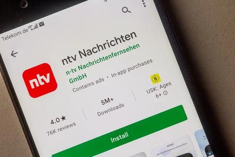 Ntv - mobile App Stock Photos