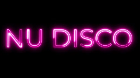 Nu Disco Neon Text Animation  | Retro Dance Music Motion Graphic Stock Footage 320880356