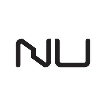 Nu initial letter vector logo icon Stock Illustration