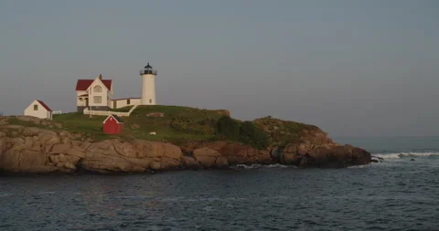 Nubble Lighthouse Cape Neddick Light Station Stock Footage 255478816
