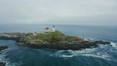 Nubble lighthouse Stock Footage 152654417