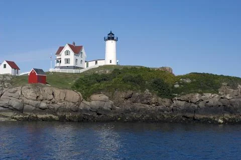 Nubble Lighthouse Stock Photos