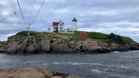 Nubble Lighthouse Time-Lapse Stock Footage 252149528