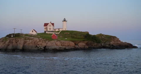 Nubble Lighthouse Timelapse Video stock 255474286