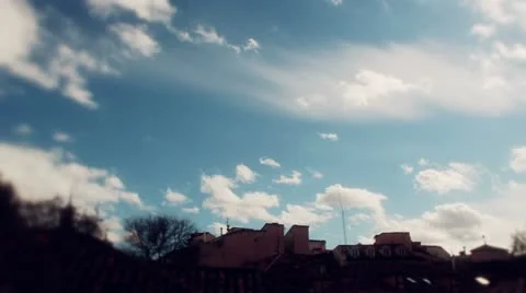 Nubes techos colores Stock Footage 10946456