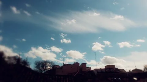 Nubes techos colores rapido Stock Footage 10948325