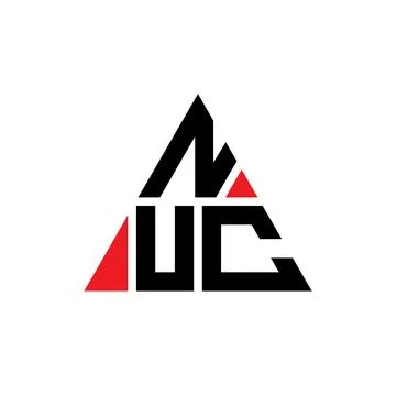 NUC triangle letter logo design with triangle shape. NUC triangle logo desi.. Stock Illustration