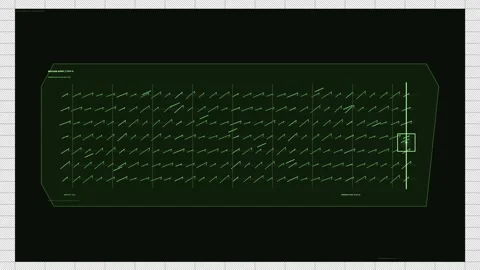 Nuclear Alert Instrument Screen Seamless Loop Stock Footage 342272964