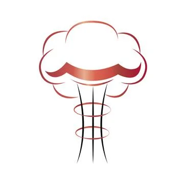 Nuclear atomic bomb mushroom cloud Stock Illustration