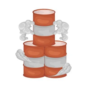 Nuclear Barrel Illustration Stock Illustration