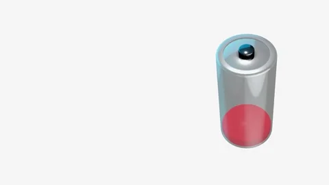 Nuclear battery on a white background. Stock Footage 131125929