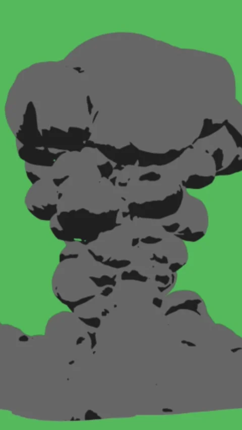 Nuclear Bomb Explosion Vertical Green Screen Video Overlay Stock Footage 344767482