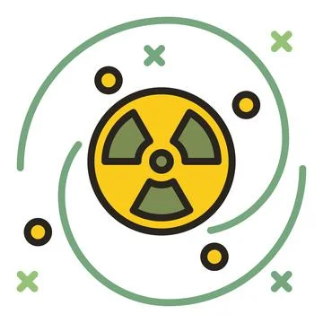 Nuclear Bomb in Galaxy vector colored icon or design element Stock Illustration