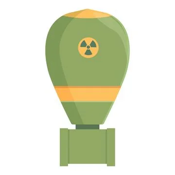 Nuclear bomb icon cartoon vector. Device power danger Illustrazione stock