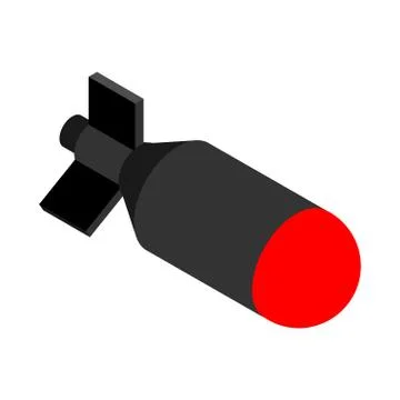 Nuclear Bomb isolated. Torpedo bombshell. vector illustration Stock Illustration