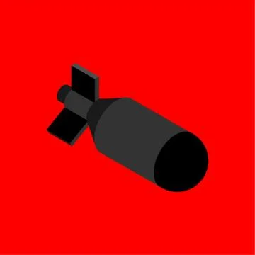 Nuclear Bomb isolated. Torpedo bombshell. vector illustration Stock Illustration