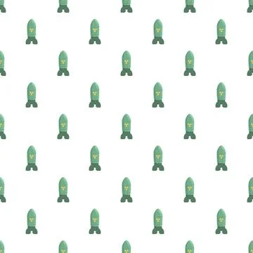 Nuclear bomb rockets seamless pattern for warfare design 스톡 일러스트