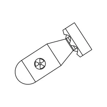 Nuclear bomb weapon Stock Illustration