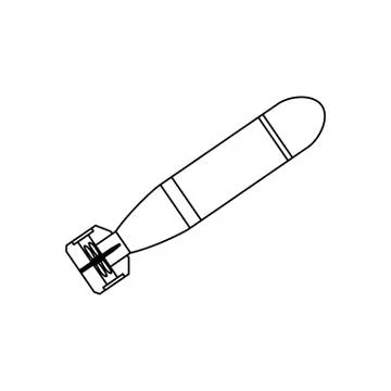 Nuclear bomb weapon Stock Illustration