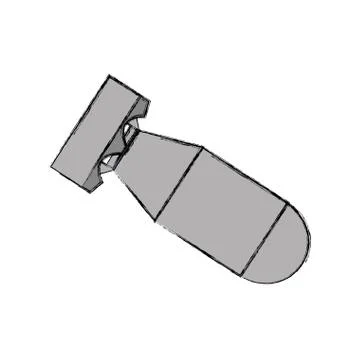 Nuclear bomb weapon Illustrazione stock